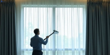 Commercial curtain steam cleaning service yandina hotels offices