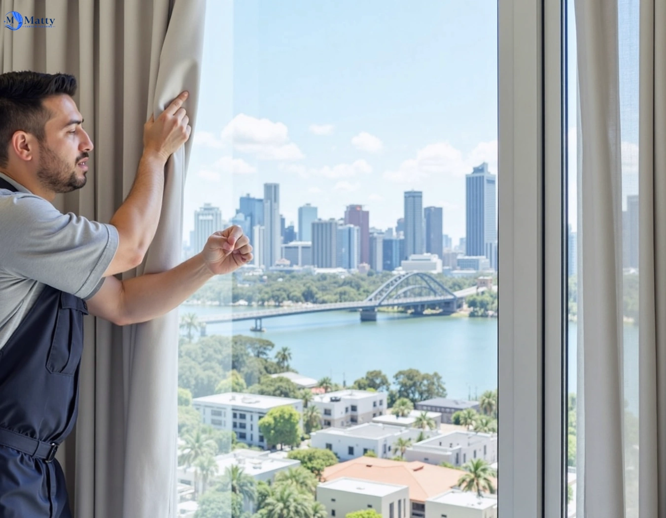 Professional curtain steam cleaning service yandina QLD by Matty Curtain Cleaning