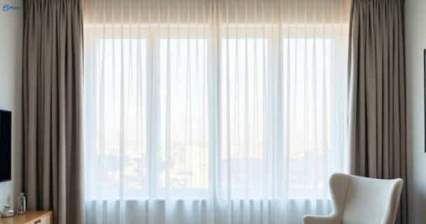 Freshly steam cleaned curtains in yandina QLD