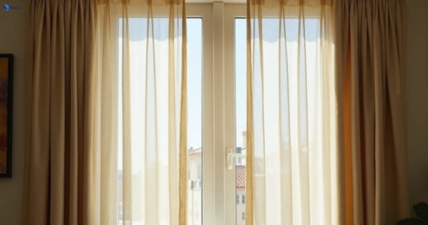 Dusty and dull curtains in yandina before steam cleaning